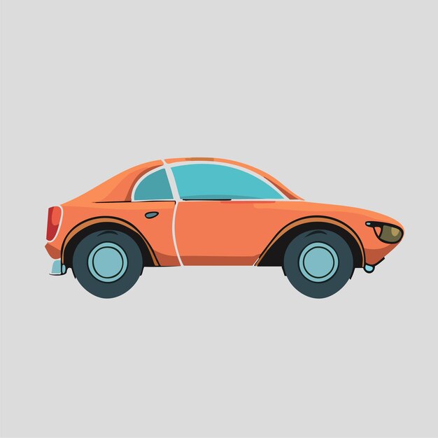 Vector vector hand drawn muscle car illustration