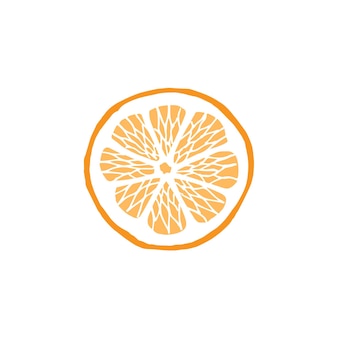 ベクトル​手描き​オレンジ​スライス