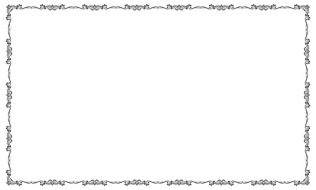 Vettore cornice ornamentale disegnata a mano su sfondo bianco