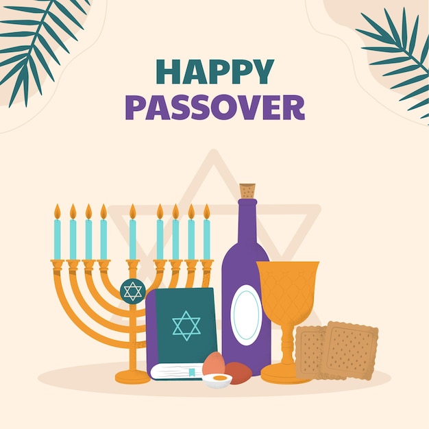 Vector hand drawn passover illustration