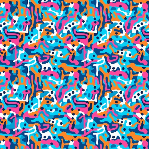 Vector hand drawn scribble doodle seamless pattern
