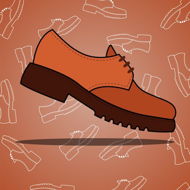 vector hand drawn shoes cartoon illustration