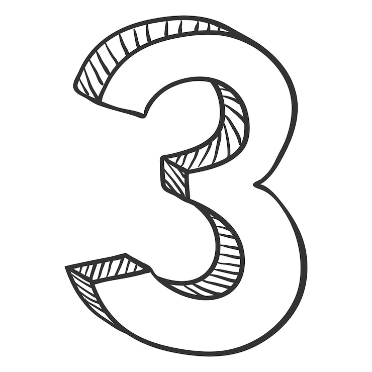 वेक्टर vector hand drawn sketch illustration number three