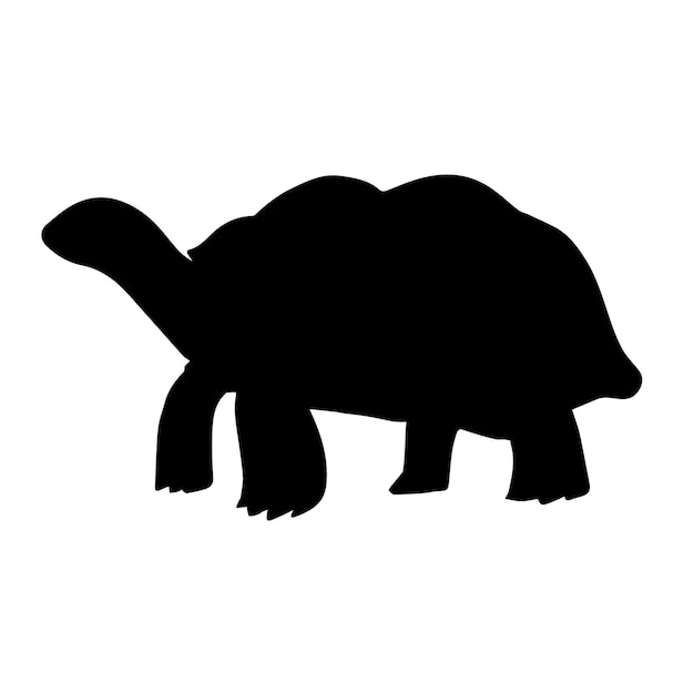 Vector hand drawn turtle silhouette