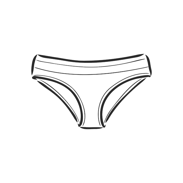 Vector hand drawn underpants outline doodle icon underpants sketch illustration