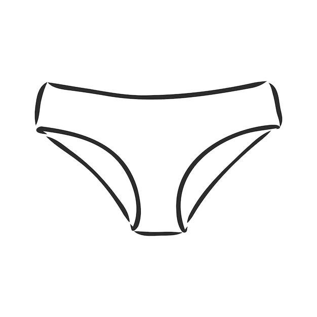 Vector hand drawn underpants outline doodle icon underpants sketch illustration