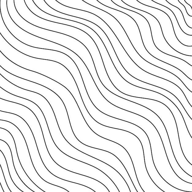 Vector Hand Drawn Wave Outline Background