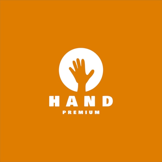 Vector hand freedom modern logo design vector