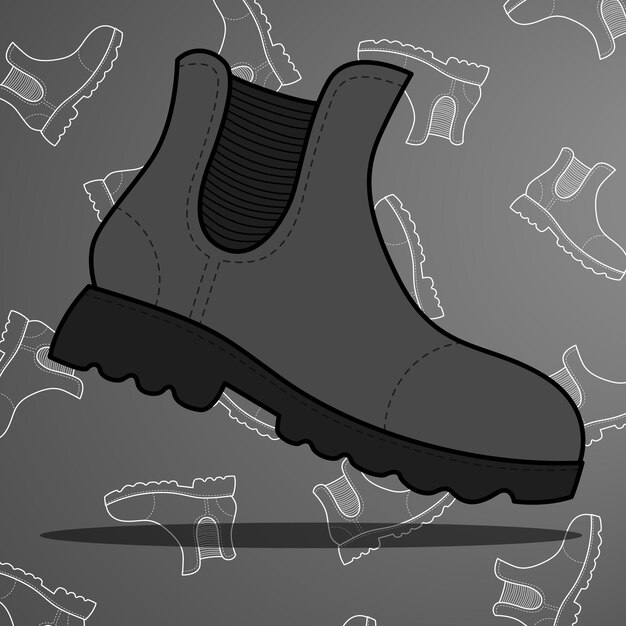 Vector vector hand getrokken schoenen cartoon afbeelding