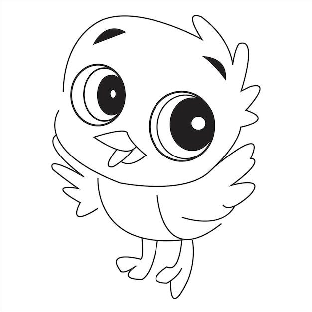 Vector hand getrokken vogel schets illustratie