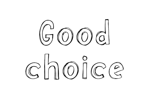 벡터 핸드 레터링입니다. Best Choice 재미있는 글꼴