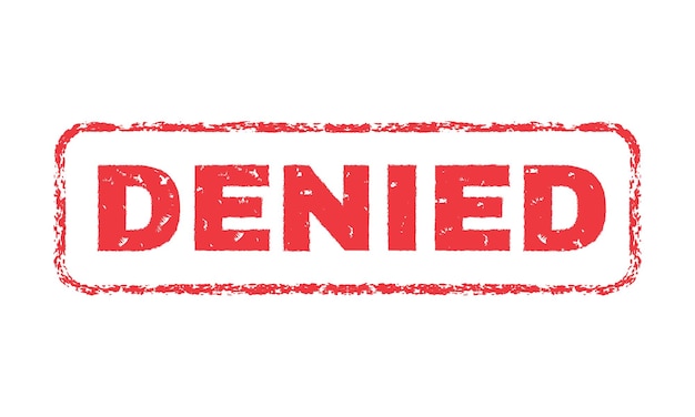 Vector vector hand stamped denied sign icon symbol