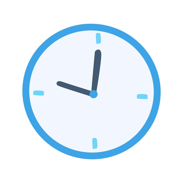 Vector handdrawn clock illustration