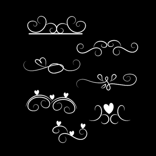 Vector vector handdrawn divider collection