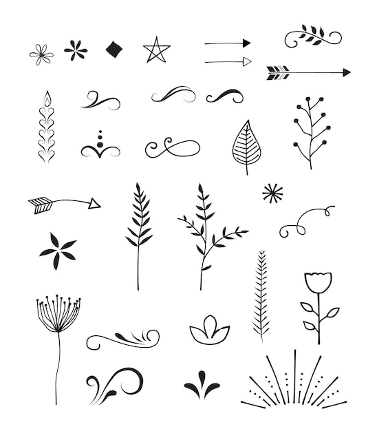 Vector vector handdrawn elements