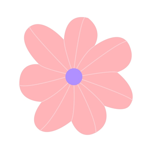 ベクターの手描きの花のイラスト