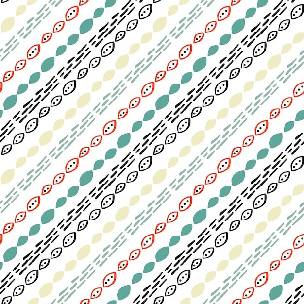 Vector handdrawn tribal geometric pattern