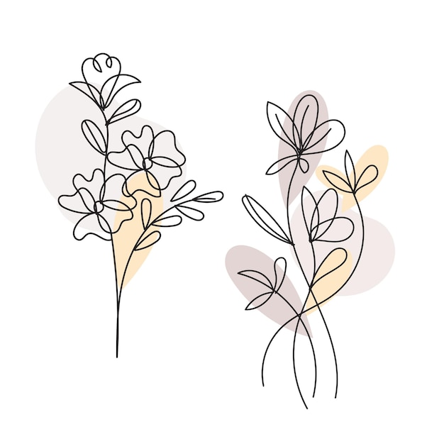 vector handgetekende bloemencollectie