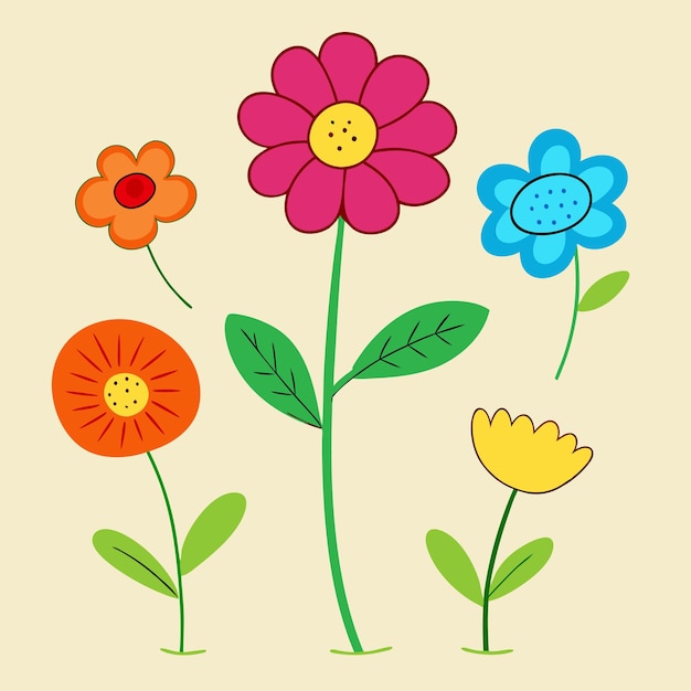 vector handgetekende bloemillustratie
