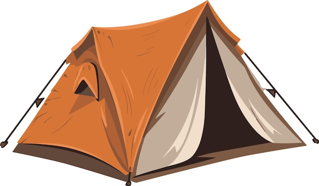 Vector handgetekende camping tent illustratie