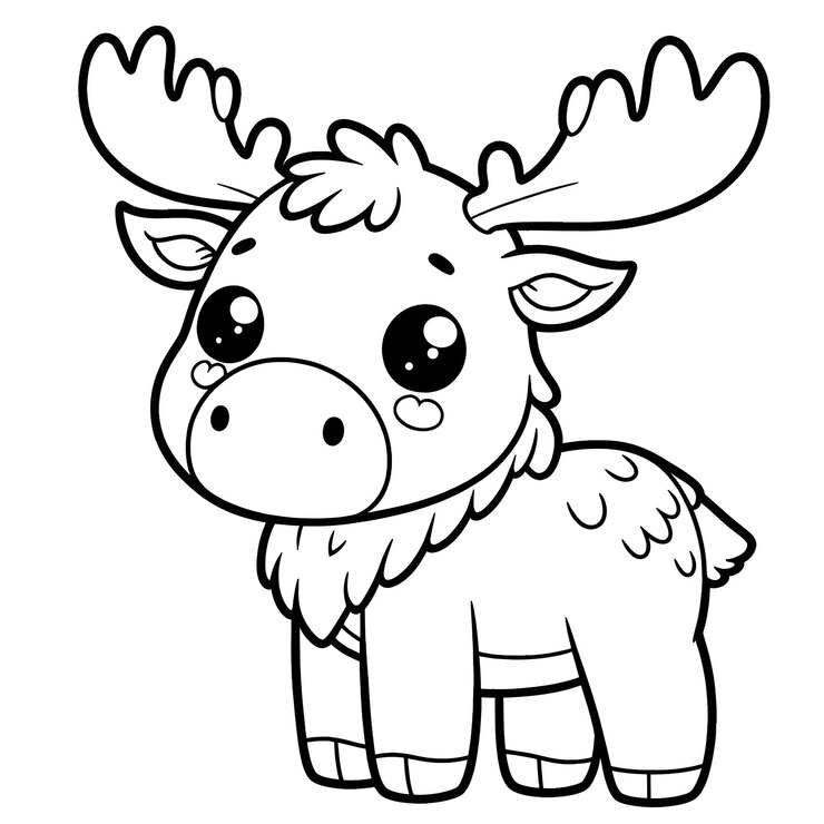 Vector handgetekende eland illustratie
