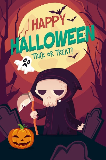 Vector handgetekende halloween