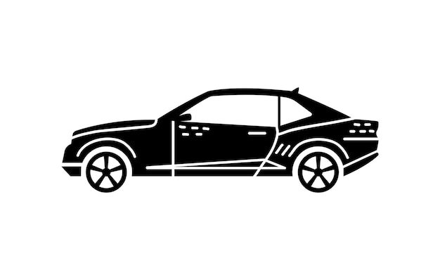 Vector handgetekende illustratie van een auto persoonlijke voertuigen