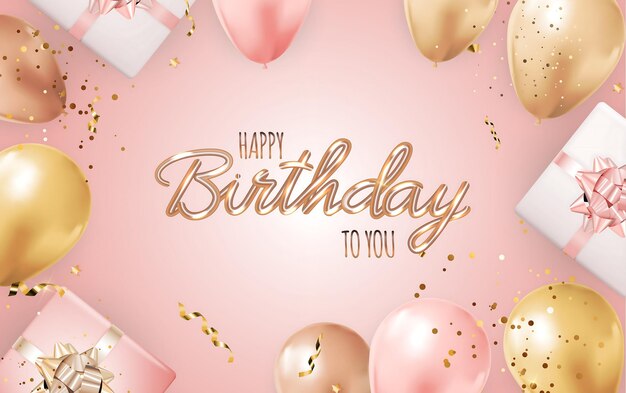 Vector vector happy birthday background