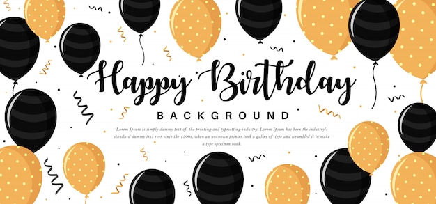 Vector Happy Birthday greeting card