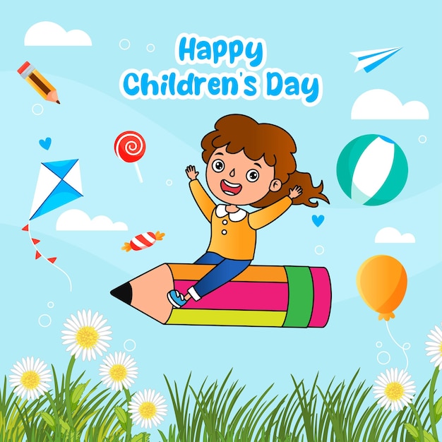 Vector Happy Children's Day illustratie Concept