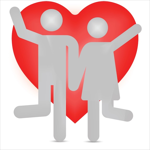 Vector vector happy couple valentine day celebration icon