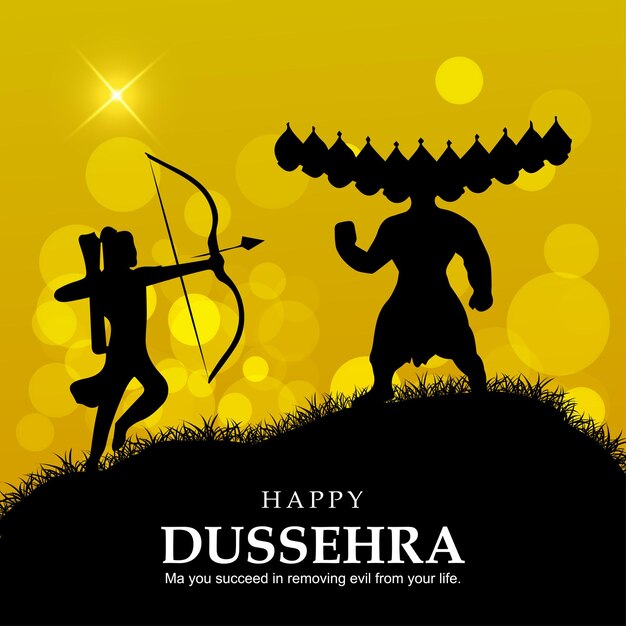 Vector happy dussehra festival of india