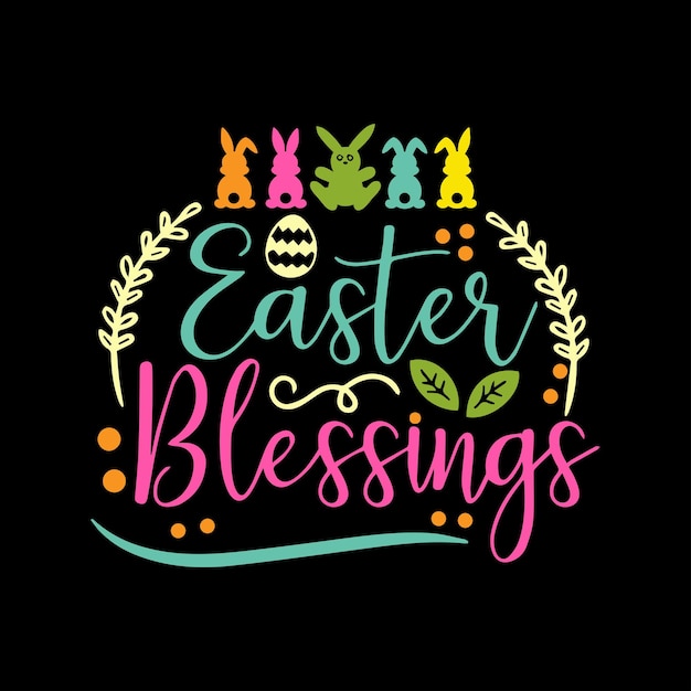 Vector happy easter day typography lettering t-shirt design