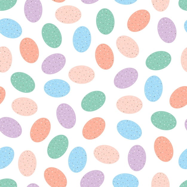 Vector happy easter seamless pattern eggs background isolated vector hand drawn happy easter greeting card