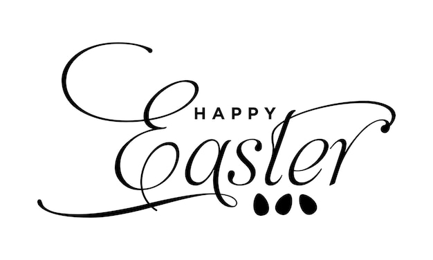 Vector happy easter typografie achtergrond vector illustratie