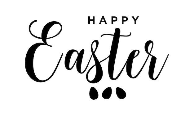 Vector happy easter typography background vector illustration