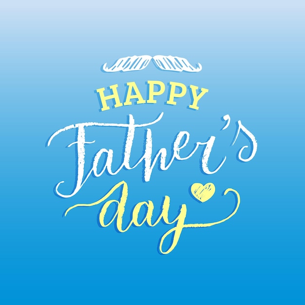 Vector vector happy fathers day calligraphy for greeting card festive poster etc