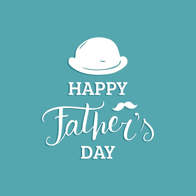 Vector happy fathers day calligraphy for greeting card festive poster etc