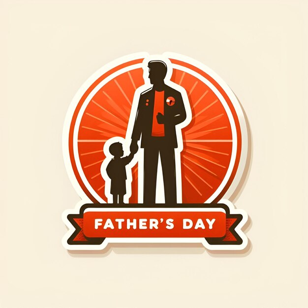 Vector happy fathers day silhouette