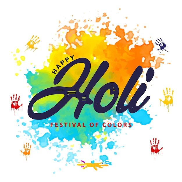 Vector vector happy holi festival groet festival van kleuren creatief ontwerp