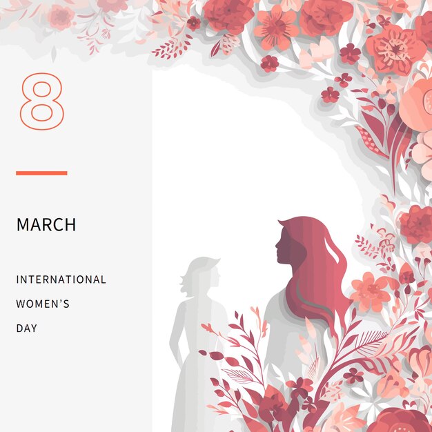 Vector Happy International Women's Day Bloemontwerp