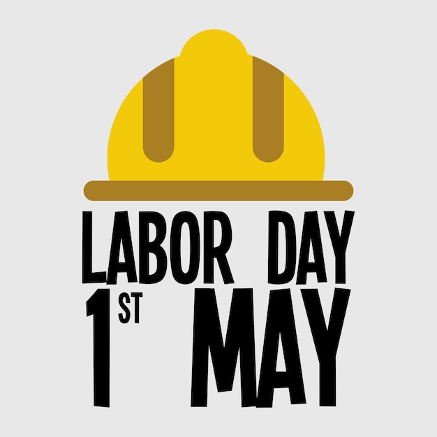 벡터 터 행복한 노동의 날 배너 및 템플릿 디자인 및 터 노동 모자 및 도구 및 5 월 1 일 배너