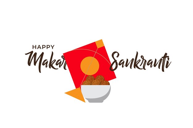 Vettore felice makar sankranti festa