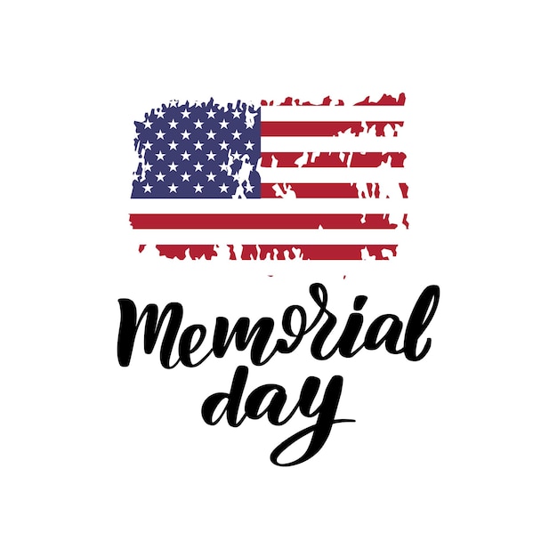 Vettore vector happy memorial day card festa nazionale americana