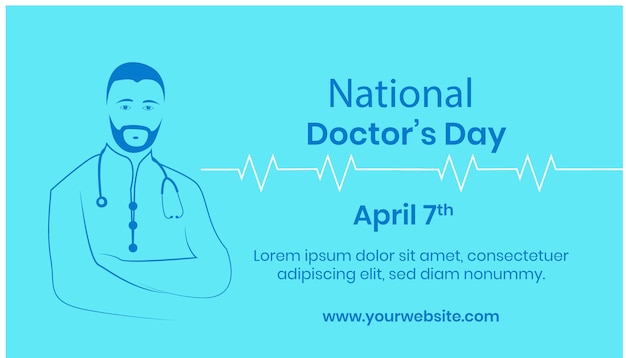 Vector happy national or international doctors day background banner poster