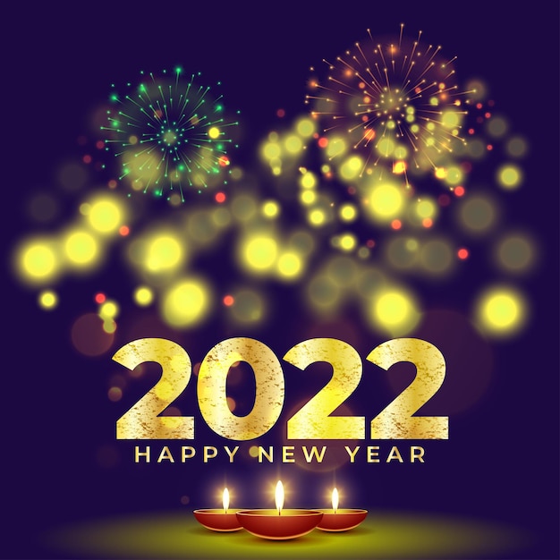 Vector Happy New Year 2022 greeting