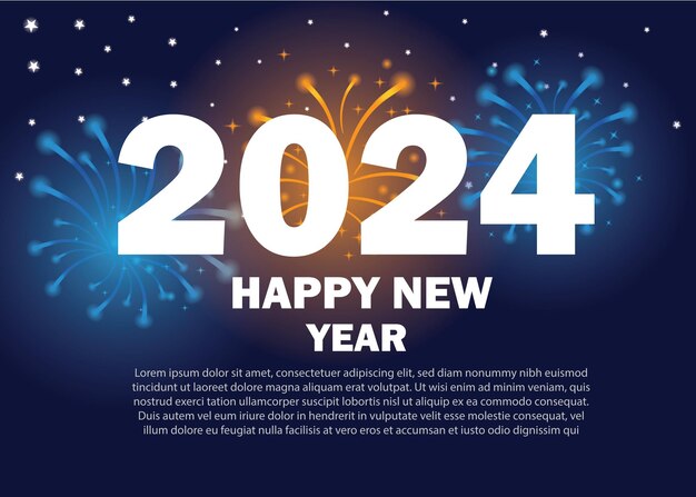 Вектор Вектор счастливого нового года 2024 праздничный фон