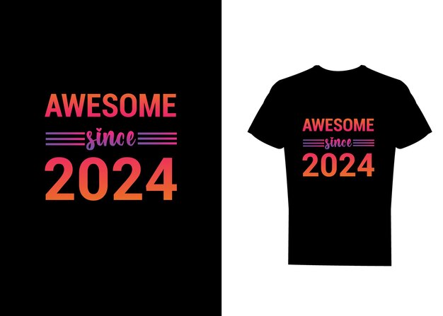 Vector happy new year 2024 t shirt design
