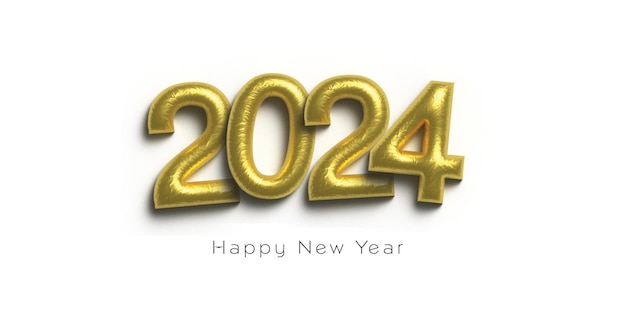 vector happy new year 2024 text