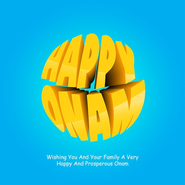 Vector vector happy onam blue